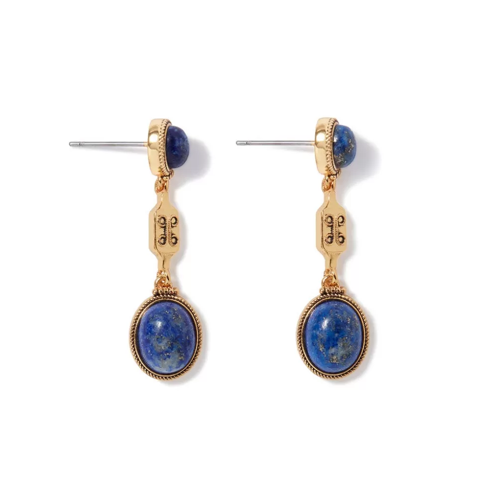 Earrings*The Met Store Ancient Gems Triple-Drop Lapis Earrings