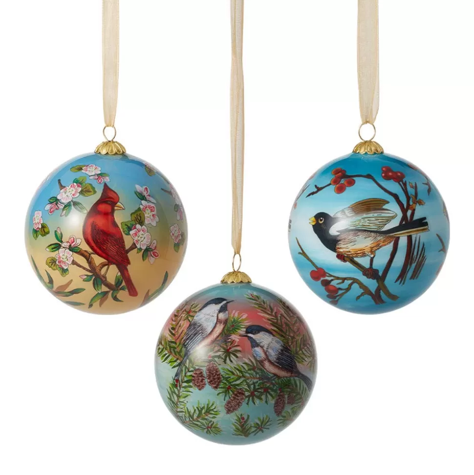Ornaments*The Met Store Birds of America Hand-Painted Glass Ornament Set