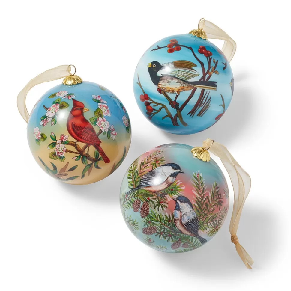 Ornaments*The Met Store Birds of America Hand-Painted Glass Ornament Set