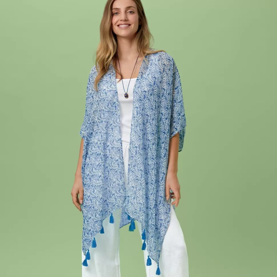 Clothing*The Met Store Blue & White Qing Floral Cover-Up