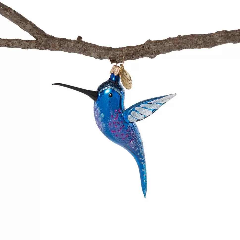 Ornaments*The Met Store Blue and Purple Hummingbird Glass Ornament