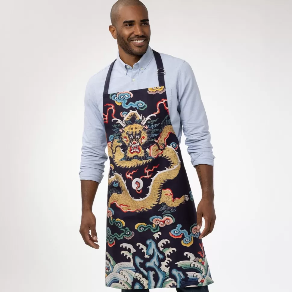 Tableware*The Met Store Chinese Dragon Rank Badge Apron and Tea Towel Set