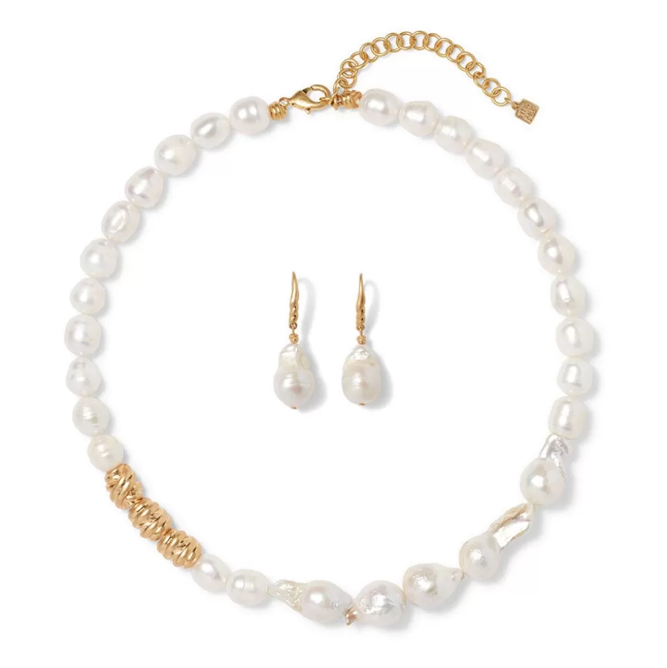 Jewelry Sets*The Met Store Cypriot Twist Pearl Necklace and Drop Earrings Set