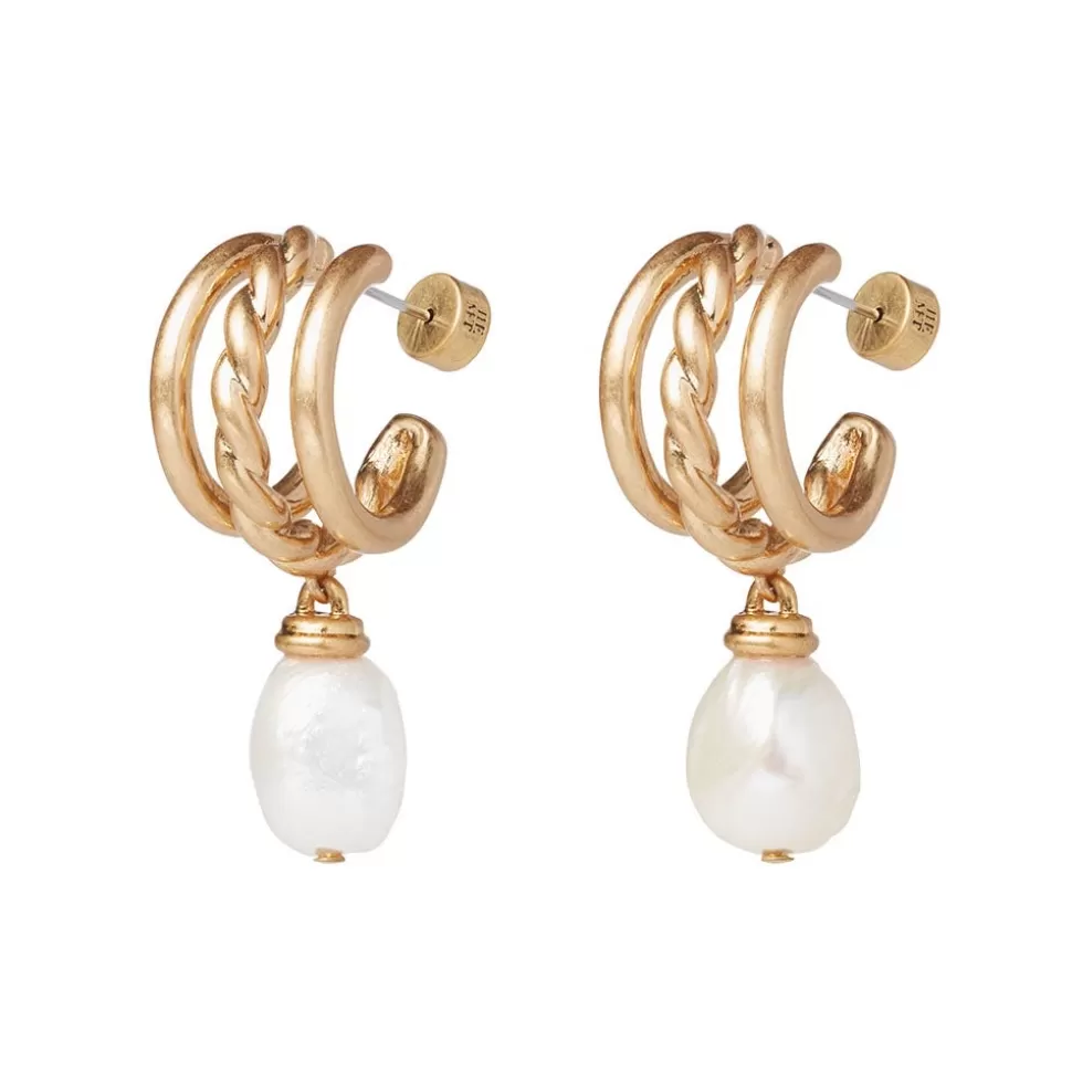 Earrings*The Met Store Cypriot Twist Pearl Triple-Hoop Earrings