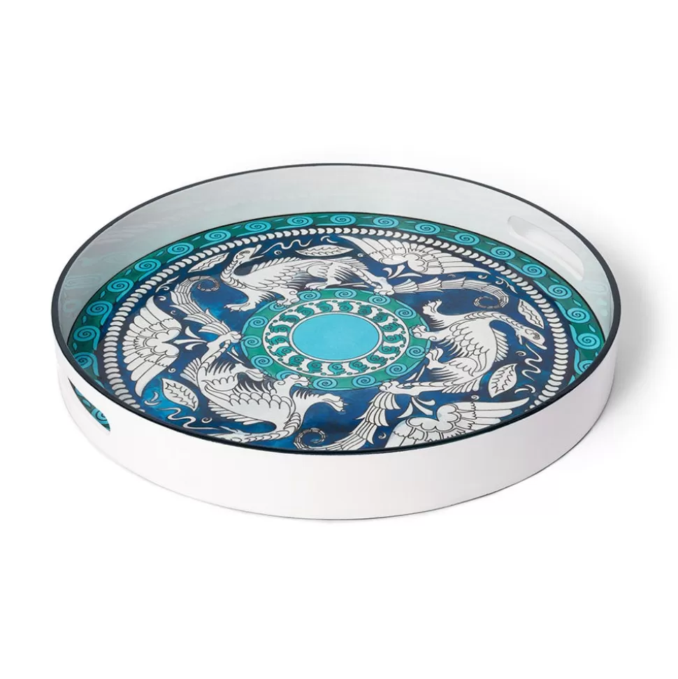 Tableware | Decorative Accents*The Met Store De Morgan Stylized Dragons Lacquer Tray