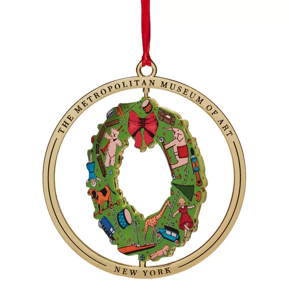 Ornaments*The Met Store December Wreath Spinning Ornament