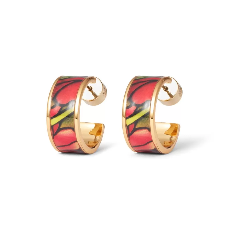 Earrings*The Met Store Favrile Tulip Enamel Hoop Earrings