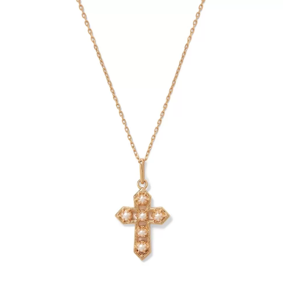 Necklaces*The Met Store Filipino Pearl Cross Pendant Necklace
