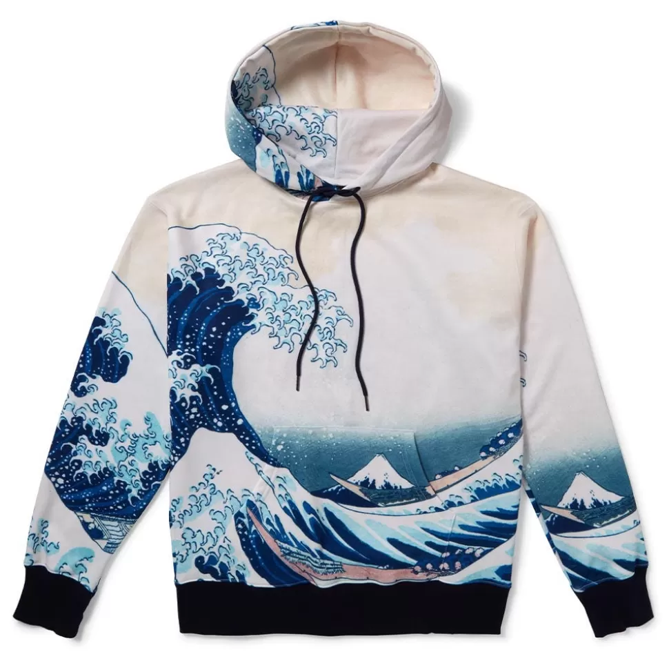 Clothing*The Met Store Hokusai Great Wave All-Over Print Unisex Hoodie