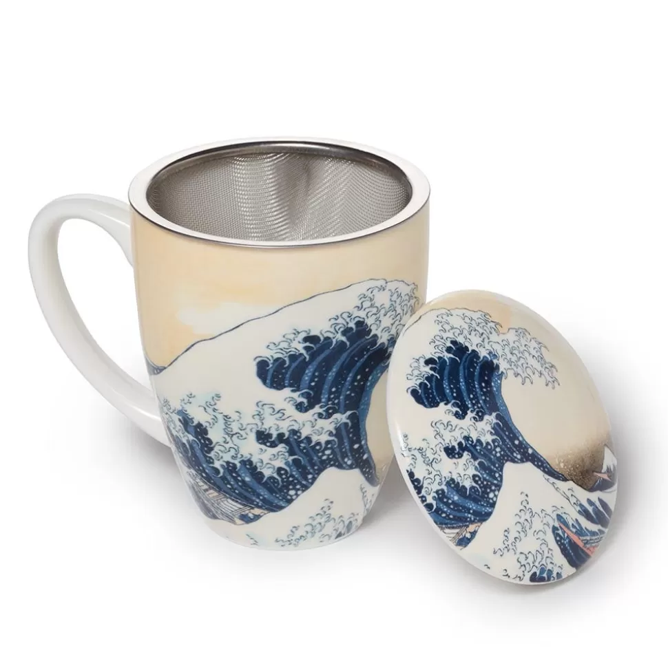 Tableware*The Met Store Hokusai Great Wave Covered Mug with Tea Infuser