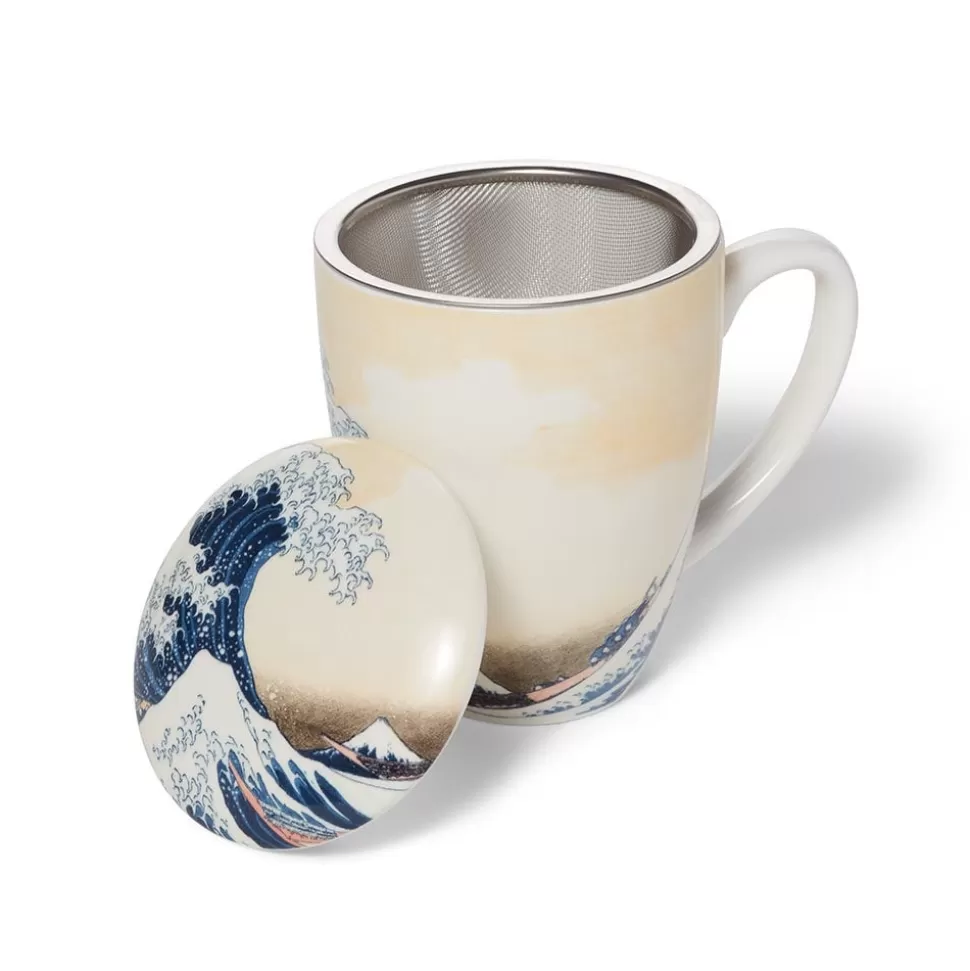 Tableware*The Met Store Hokusai Great Wave Covered Mug with Tea Infuser