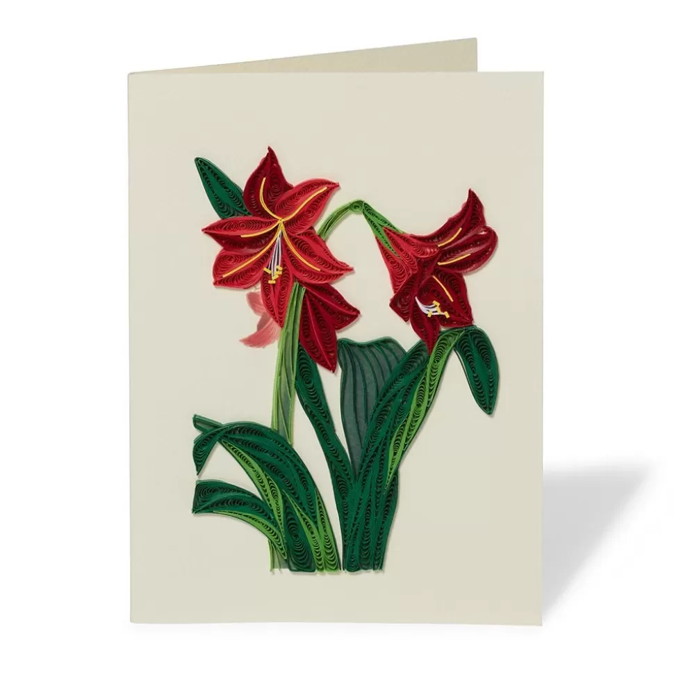 Holiday Cards*The Met Store Hybrid Amaryllis Quilled Holiday Card