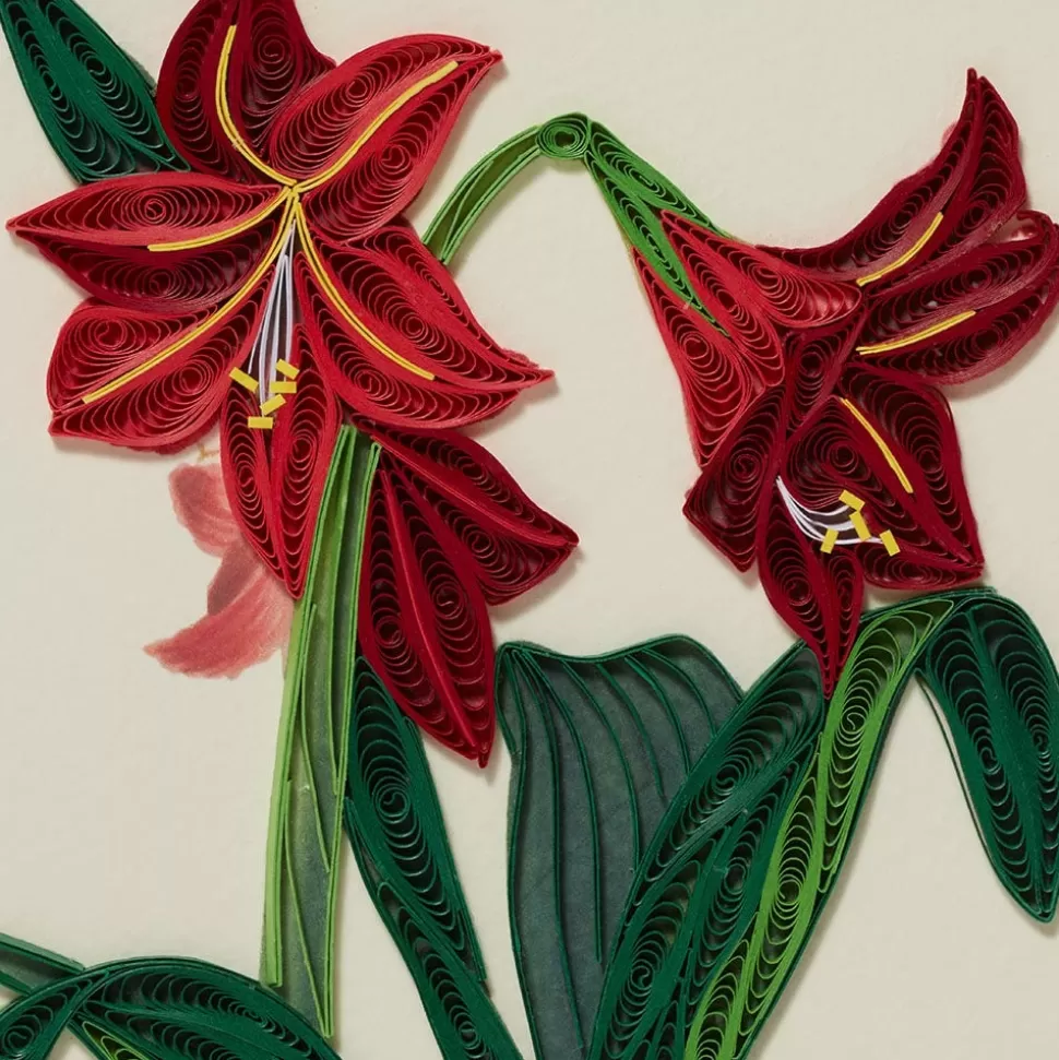 Holiday Cards*The Met Store Hybrid Amaryllis Quilled Holiday Card