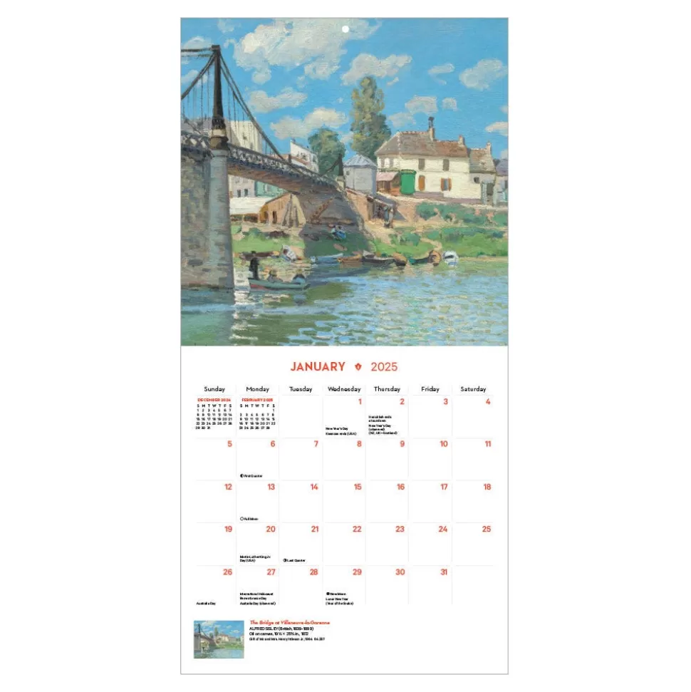 Calendars*The Met Store Impressionism and Post-Impressionism Mini Wall Calendar 2025