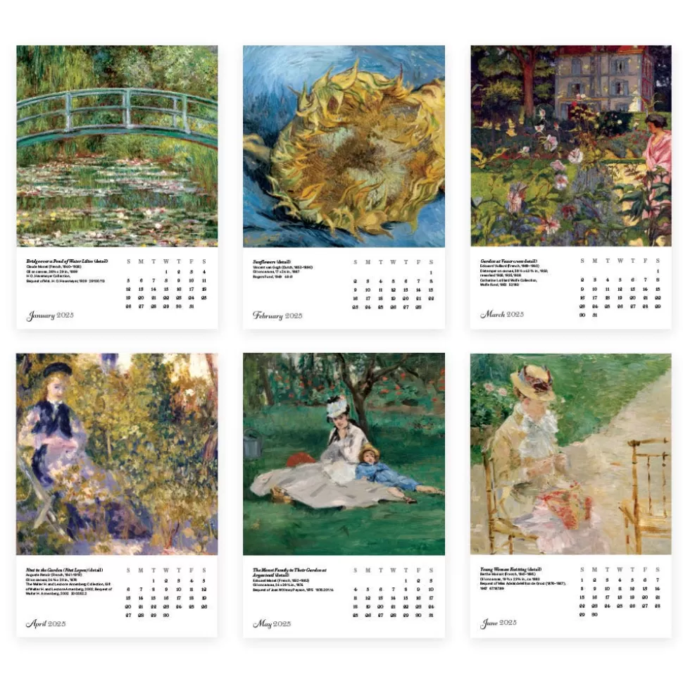 Calendars*The Met Store Impressionism Gardens Plexiglass Calendar Refill 2025