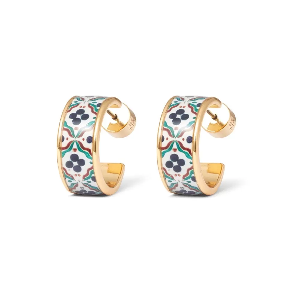 Earrings*The Met Store Iznik Cintamani Enamel Hoop Earrings
