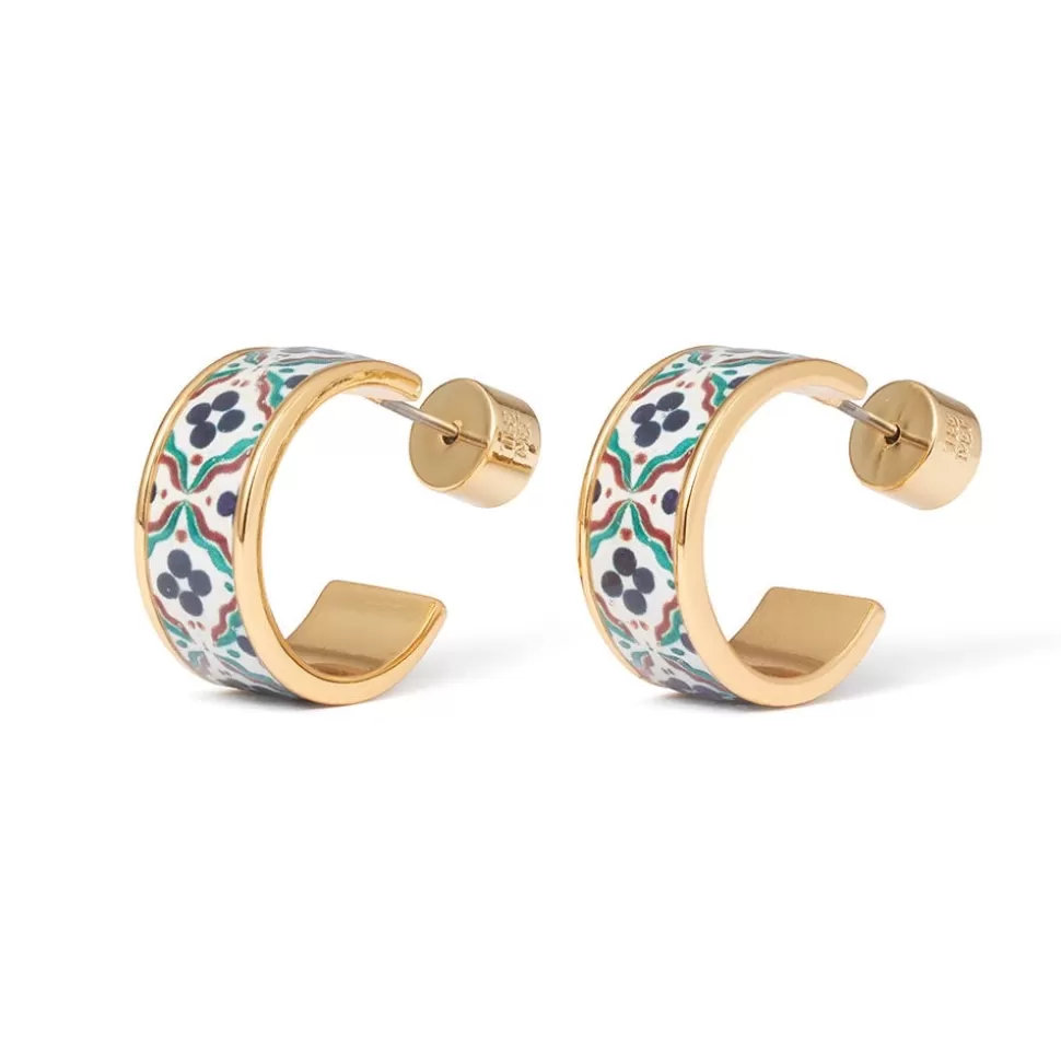 Earrings*The Met Store Iznik Cintamani Enamel Hoop Earrings