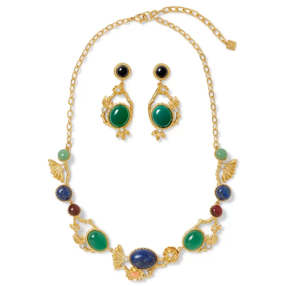 Jewelry Sets*The Met Store Japanese Imari Collar Necklace and Linear Drop Earrings Set