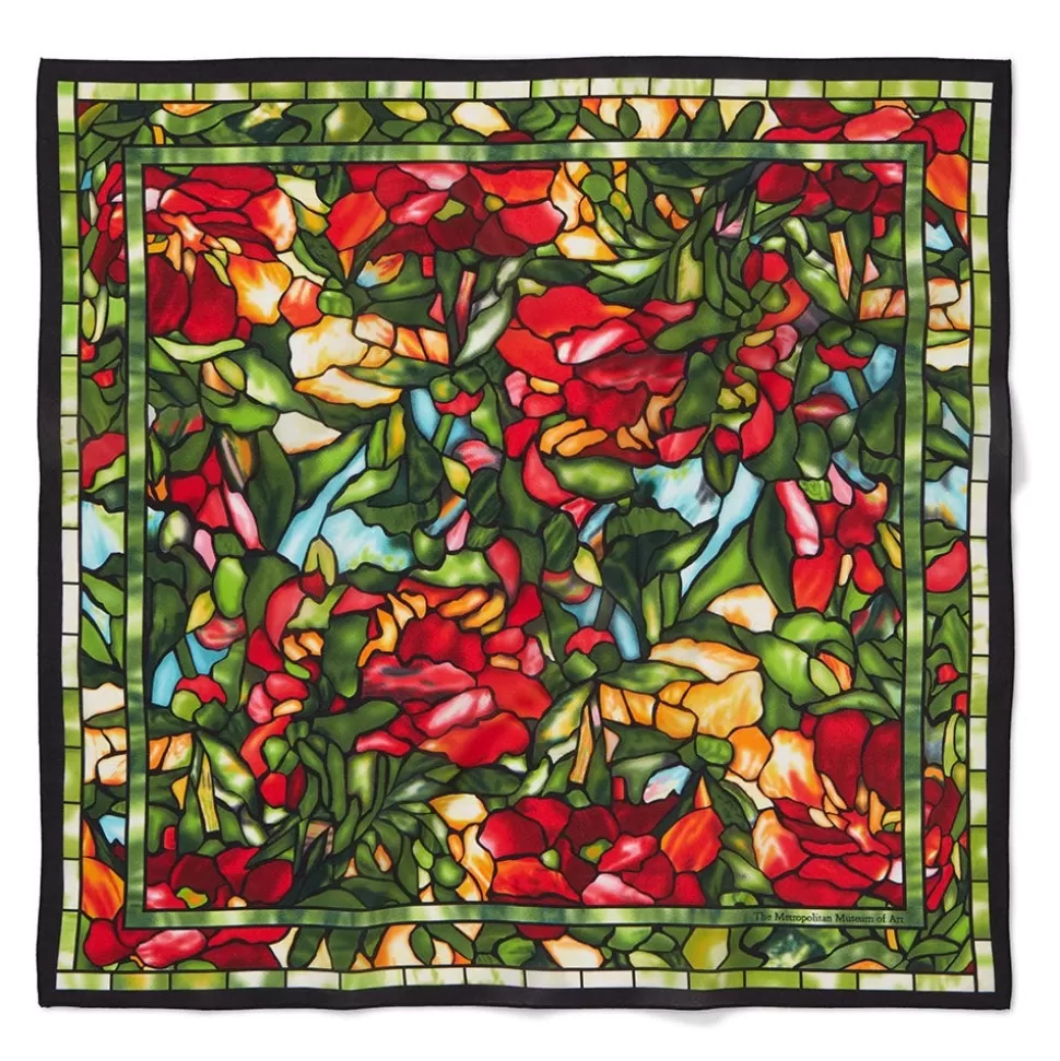 Scarves & Wraps*The Met Store Louis C. Tiffany Peonies Silk Neckerchief