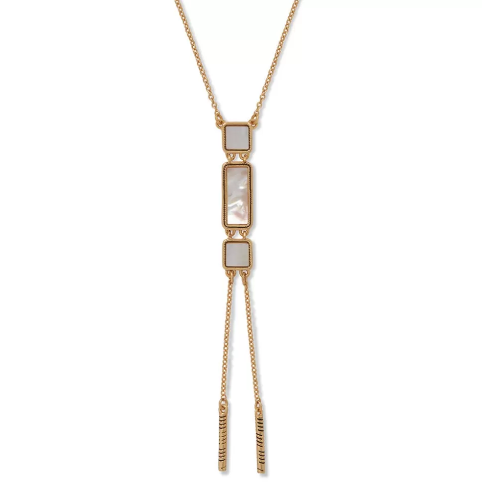Necklaces*The Met Store Mother-of-Pearl Tile Double Lariat Necklace