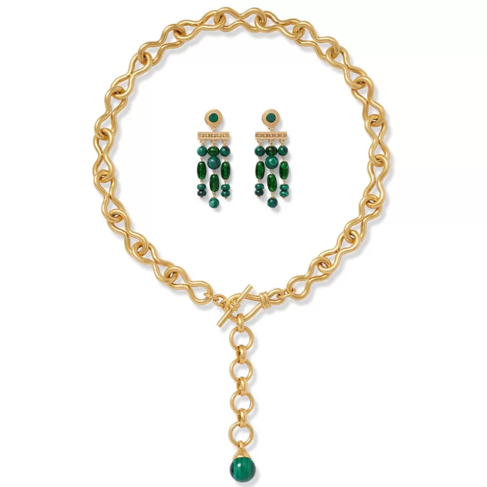 Jewelry Sets*The Met Store Roman Malachite Statement Necklace and Chandelier Earrings Set