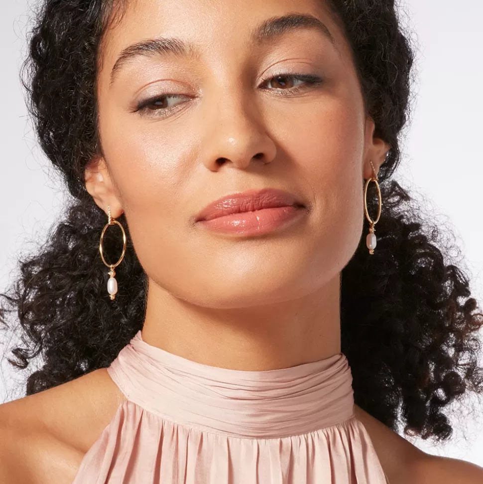 Earrings*The Met Store Royal Tudor Forward-Facing Hoop Earrings with Pearl Drops