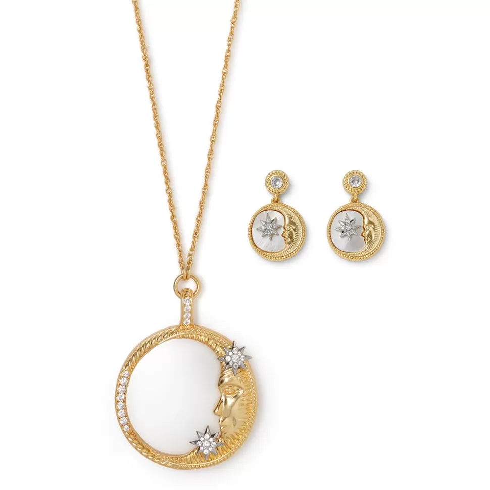 Jewelry Sets*The Met Store Spanish Day and Night Magnifier Pendant Necklace and Moon Drop Earrings Set