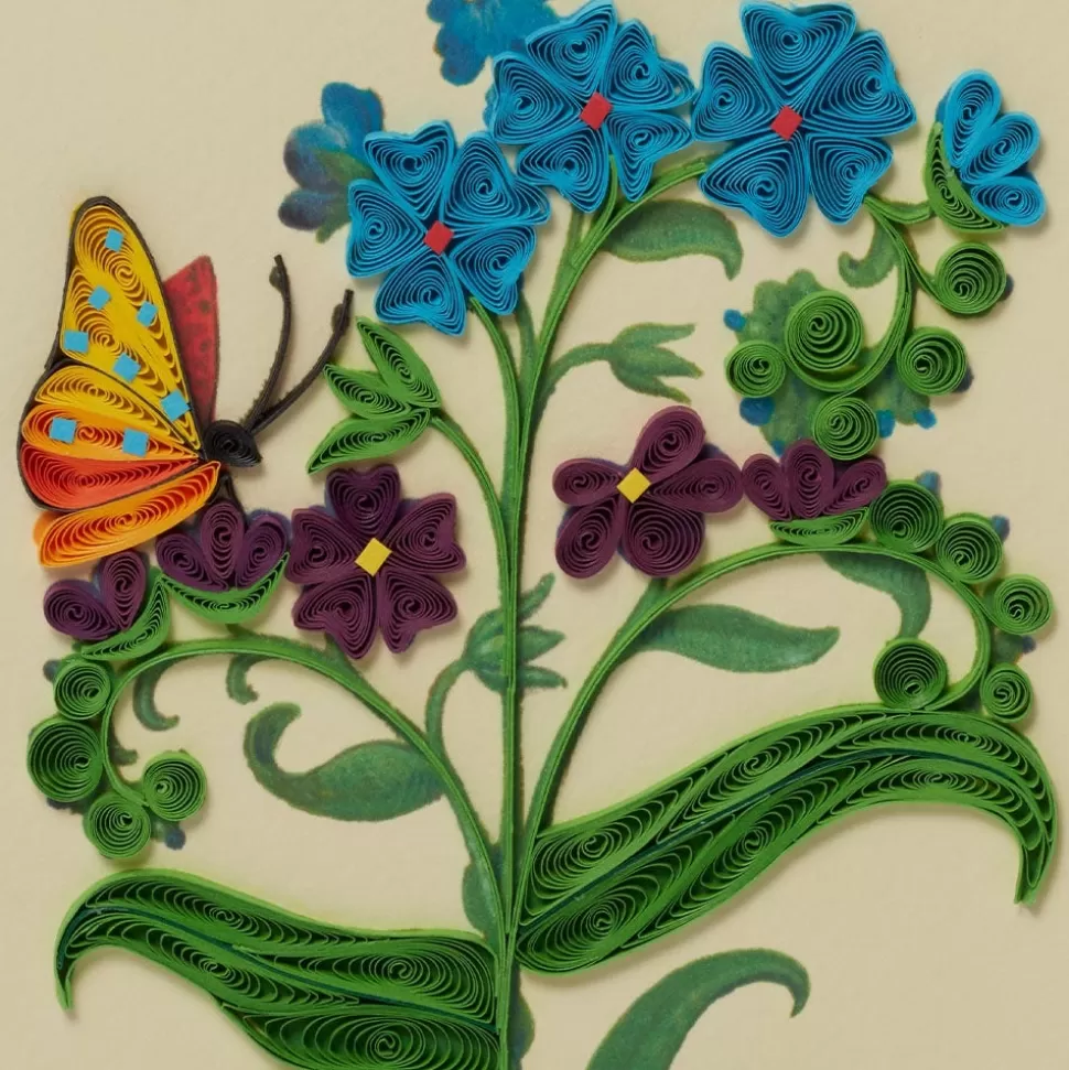 Notecards & Correspondence*The Met Store The Met Cloisters Garden Forget-Me-Not Quilled Card