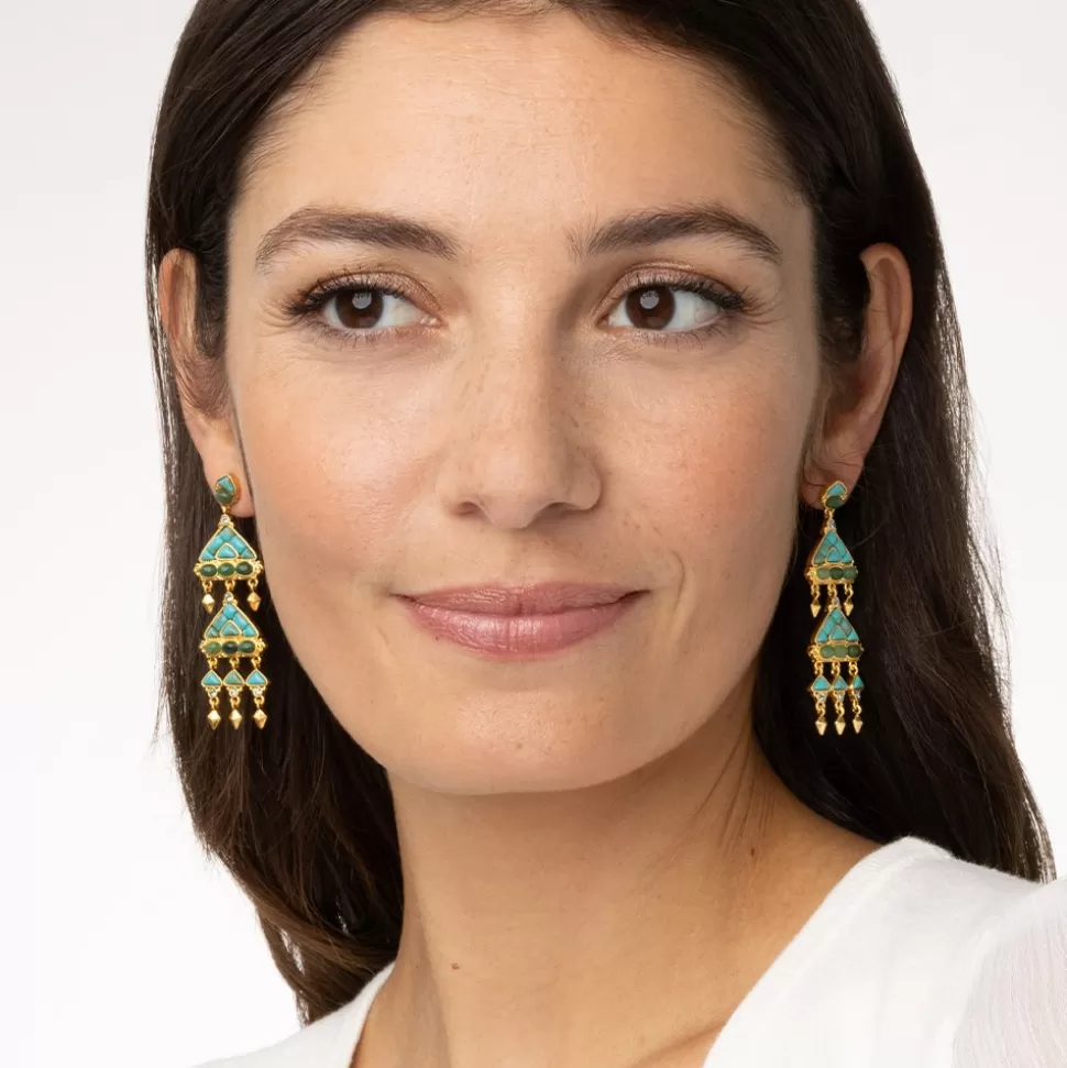 Earrings*The Met Store Tibetan Mandala Fringe Drop Earrings