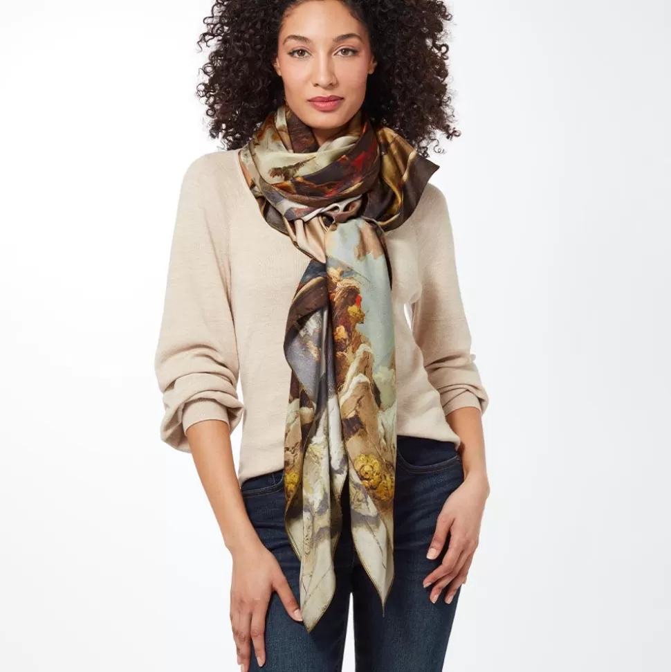 Scarves & Wraps*The Met Store Tiepolo Allegory of the Planets and Continents Oversize Unisex Oblong Silk Scarf