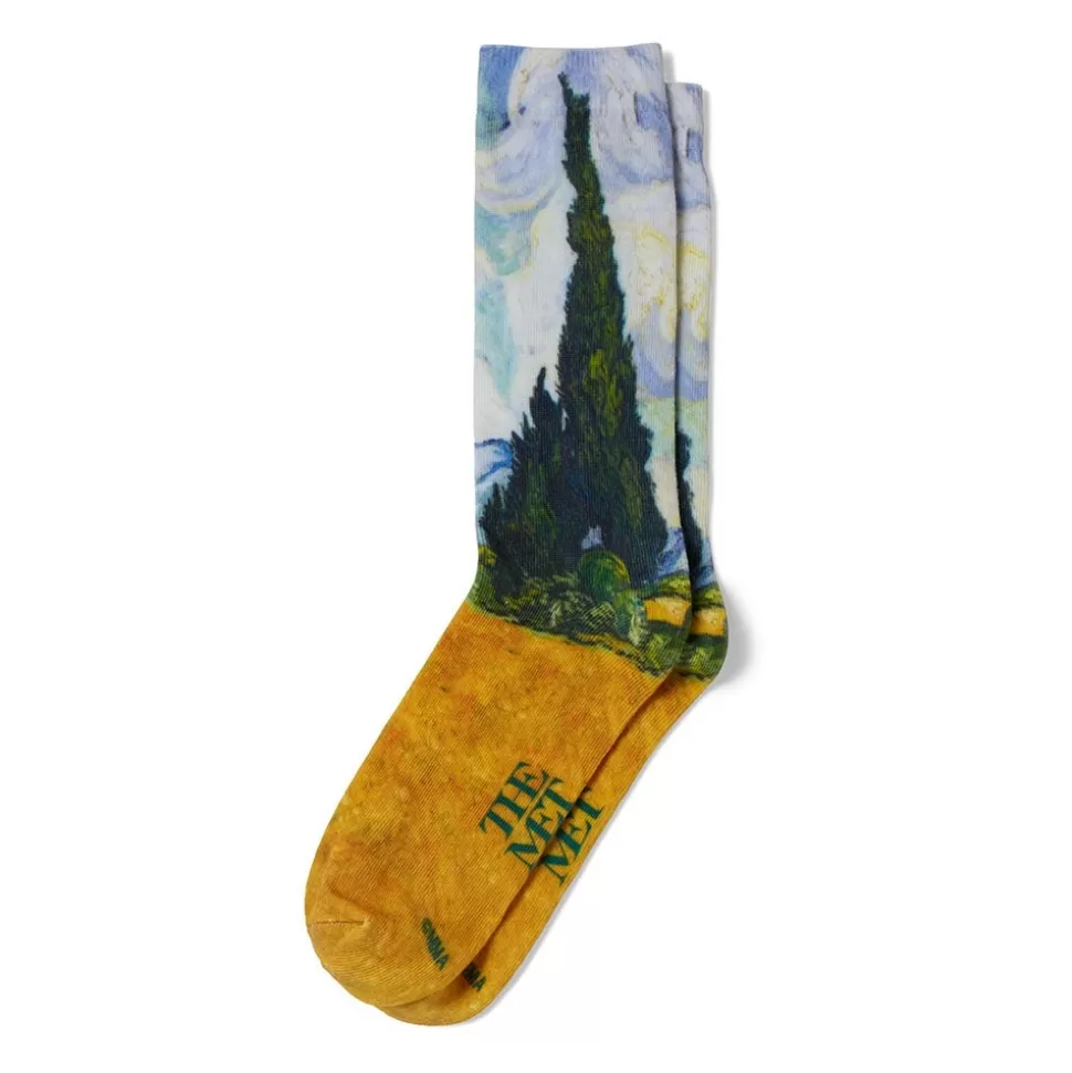 Small Accessories*The Met Store Van Gogh Wheat Field with Cypresses Men's Socks