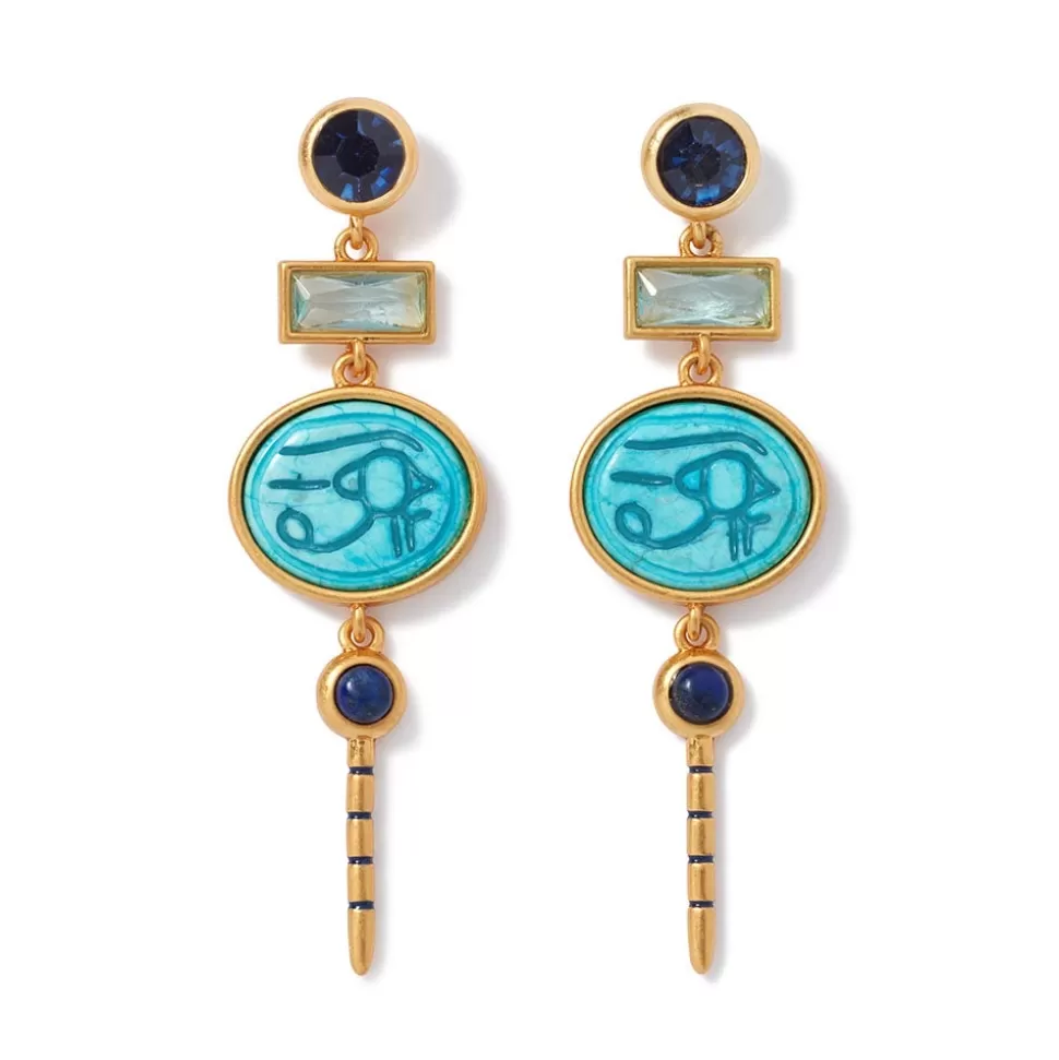 Earrings*The Met Store Wedjat Eye Scarab Drop Earrings