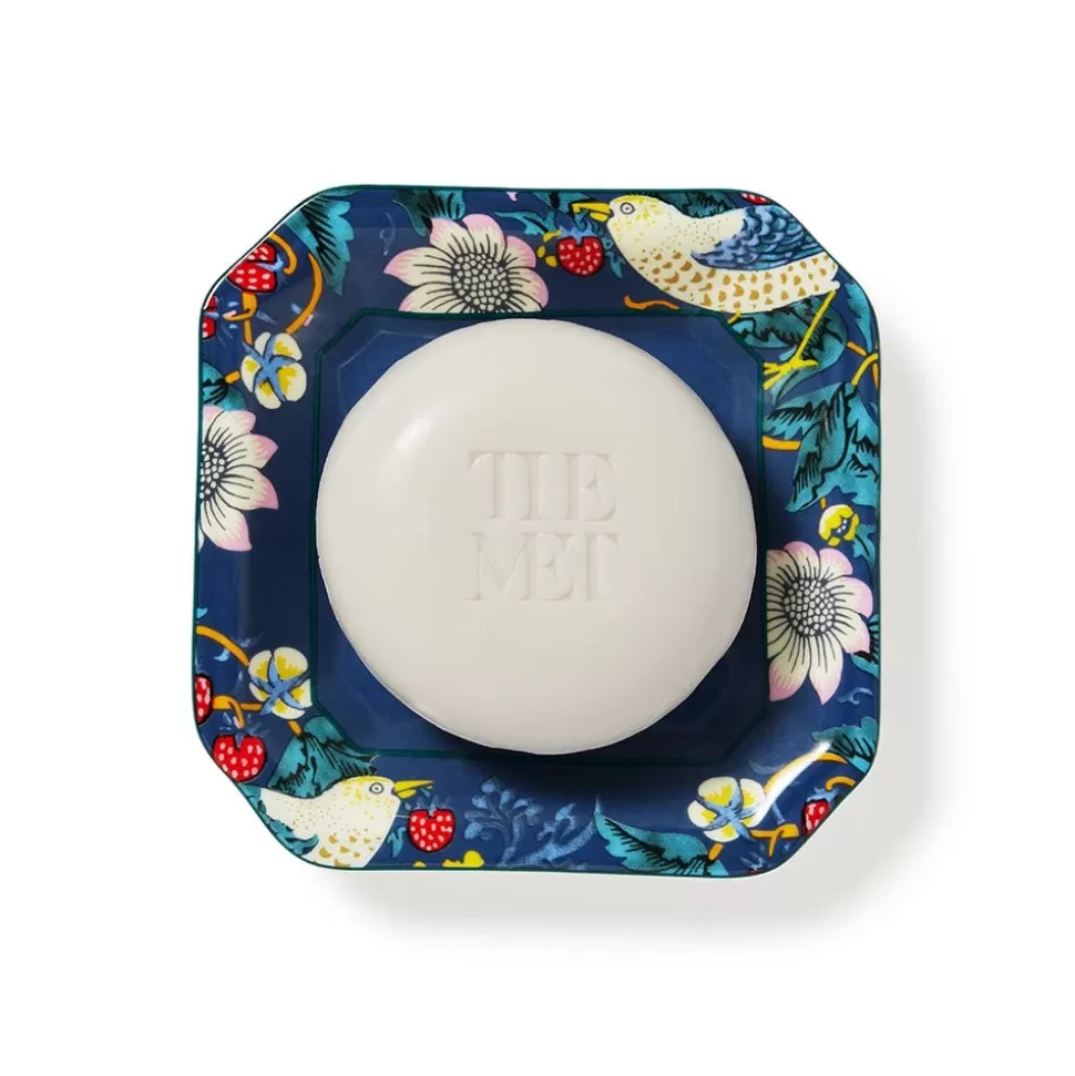 Decorative Accents*The Met Store William Morris Strawberry Thief Scented Soap and Porcelain Dish Gift Set